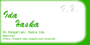 ida haska business card